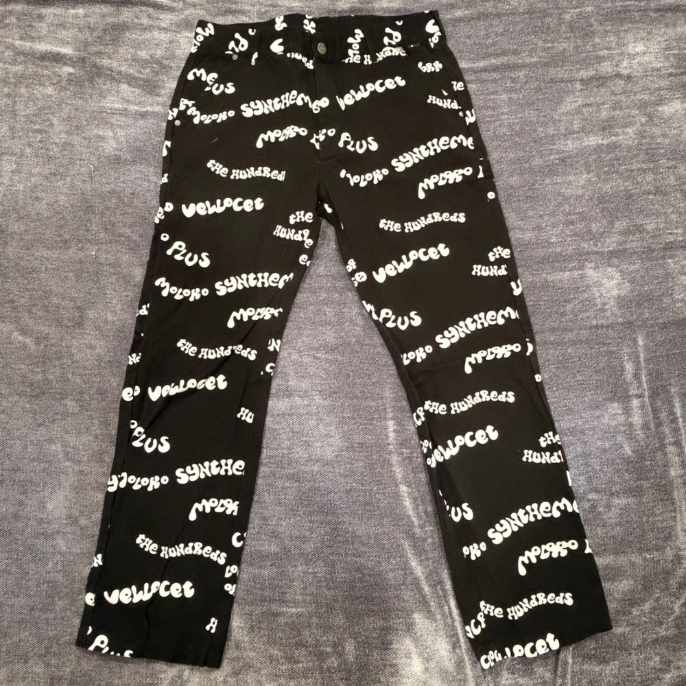 The Hundreds A Clockwork Orange Work Pants Mens 32 Black Print Carpenter